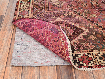 Pink 5'3" x 8'0" Vintage Hand knotted Wool Rug - Sku: O01572