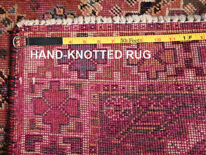 Pink 5'3" x 8'0" Vintage Hand knotted Wool Rug - Sku: O01572