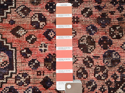 Shiraz Vintage hand-knotted wool rug in Red & Ivory, 5'3" x 5'11" — SKU O01576 (view 4)
