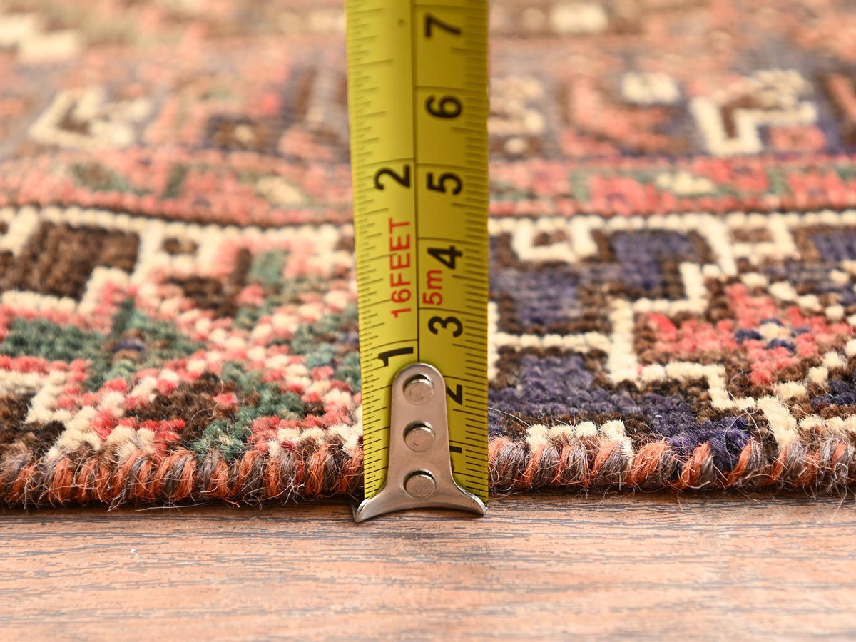 Shiraz Vintage hand-knotted wool rug in Orange & Brown, 5'1" x 7'2" — SKU O01578 (view 6)