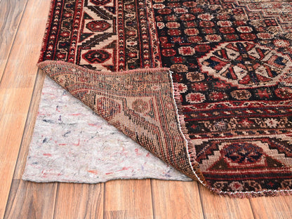 Red 7'2" x 9'8" Vintage Hand knotted Wool Rug - Sku: O01580