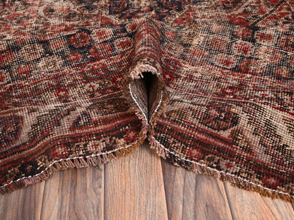 Red 7'2" x 9'8" Vintage Hand knotted Wool Rug - Sku: O01580