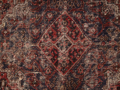 Red 7'2" x 9'8" Vintage Hand knotted Wool Rug - Sku: O01580