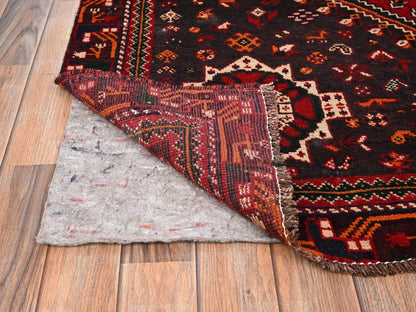 Red 6'4" x 9'9" Vintage Hand knotted Wool Rug - Sku: O01581