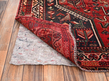 Red 7'1" x 9'11" Vintage Hand knotted Wool Rug - Sku: O01582