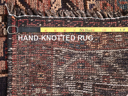 Brown 5'7" x 6'5" Vintage Hand knotted Wool Rug - Sku: O01583