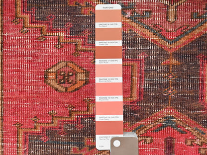 Pink 2'8" x 13'6" Vintage Hand knotted Wool Rug - Sku: O01586