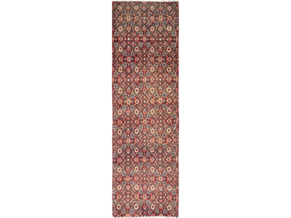 Brown 2'4" x 8'1" Vintage Hand knotted Wool Rug - Sku: O01589