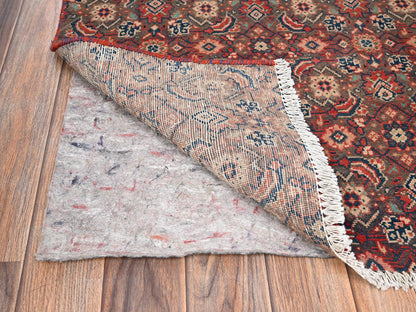 Brown 2'4" x 8'1" Vintage Hand knotted Wool Rug - Sku: O01589
