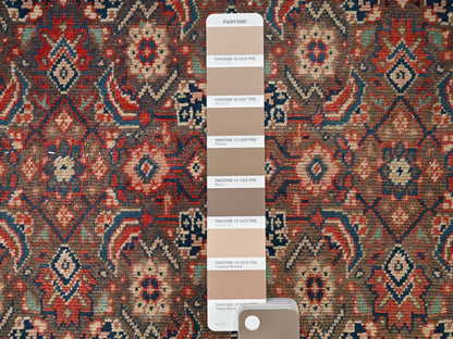 Brown 2'4" x 8'1" Vintage Hand knotted Wool Rug - Sku: O01589
