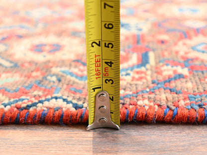 Brown 2'4" x 8'1" Vintage Hand knotted Wool Rug - Sku: O01589