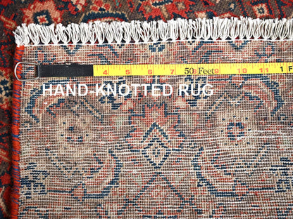 Brown 2'4" x 8'1" Vintage Hand knotted Wool Rug - Sku: O01589