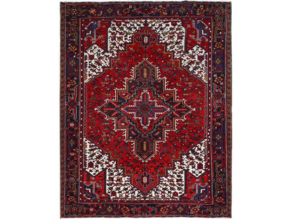 Red 8'4" x 10'7" Traditional Hand knotted Wool Rug - Sku: O0158