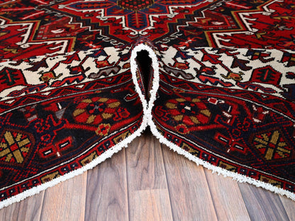 Red 8'4" x 10'7" Traditional Hand knotted Wool Rug - Sku: O0158