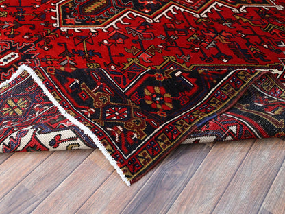 Red 8'4" x 10'7" Traditional Hand knotted Wool Rug - Sku: O0158