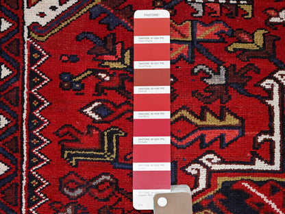 Red 8'4" x 10'7" Traditional Hand knotted Wool Rug - Sku: O0158