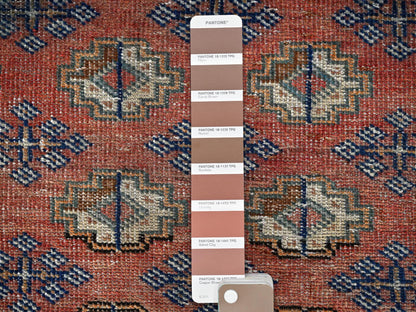 Orange 2'8" x 9'2" Vintage Hand knotted Wool Rug - Sku: O01590