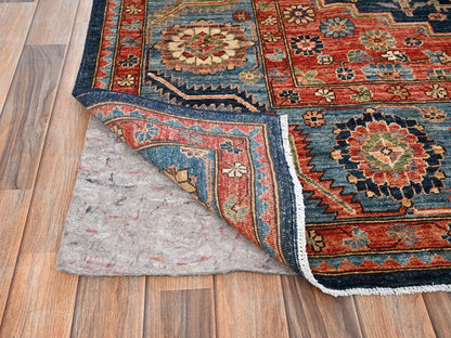 Blue 8'2" x 9'10" Tribal & Geometric Hand knotted Wool Rug - Sku: O01606
