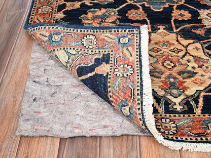 Blue 3'1" x 4'10" Tribal & Geometric Hand knotted Wool Rug - Sku: O01622