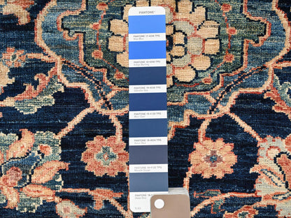 Blue 3'1" x 4'10" Tribal & Geometric Hand knotted Wool Rug - Sku: O01622