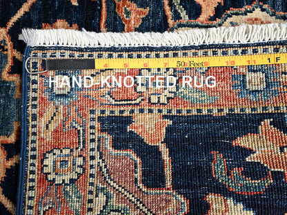 Blue 3'1" x 4'10" Tribal & Geometric Hand knotted Wool Rug - Sku: O01622