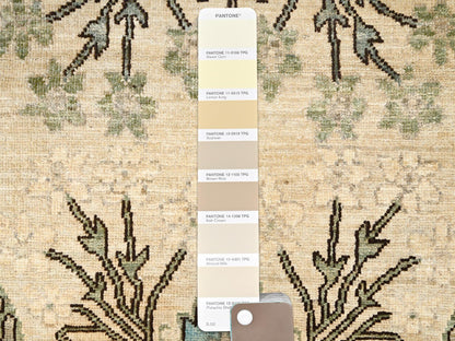 Tribal & Geometric hand-knotted wool runner in Ivory, 2'8" x 18'3" — SKU O01626 (view 4)