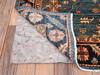 Blue 4'3" x 19'0" Tribal & Geometric Hand knotted Wool Rug - Sku: O01632