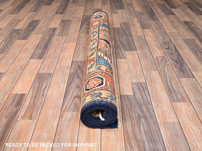 Heriz Heriz hand-knotted wool rug in Orange, 4'1" x 6'9" — SKU O01644 (view 5)