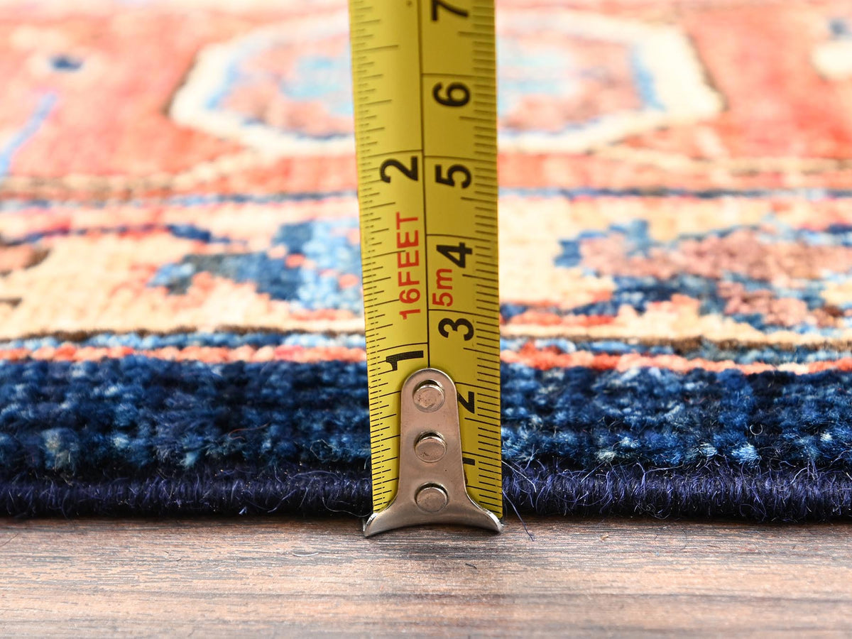 Heriz Heriz hand-knotted wool rug in Orange, 4'1" x 6'9" — SKU O01644 (view 6)