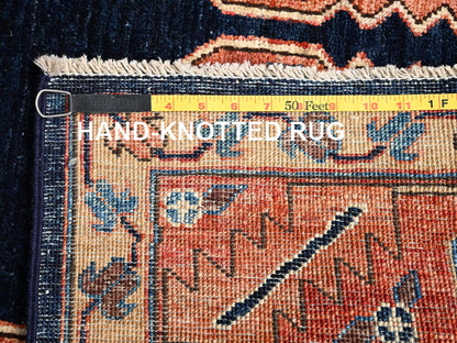 Heriz Heriz hand-knotted wool rug in Orange, 4'1" x 6'9" — SKU O01644 (view 7)