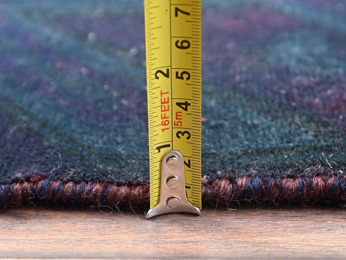 Vintage hand-knotted wool runner in Overdyed, 2'9" x 8'6" — SKU O01669 (view 6)