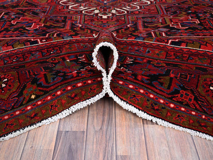 Red 9'8" x 12'3" Traditional Hand knotted Wool Rug - Sku: O0166