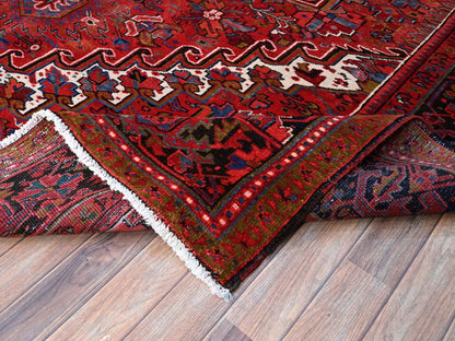 Red 9'8" x 12'3" Traditional Hand knotted Wool Rug - Sku: O0166