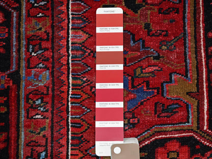 Red 9'8" x 12'3" Traditional Hand knotted Wool Rug - Sku: O0166