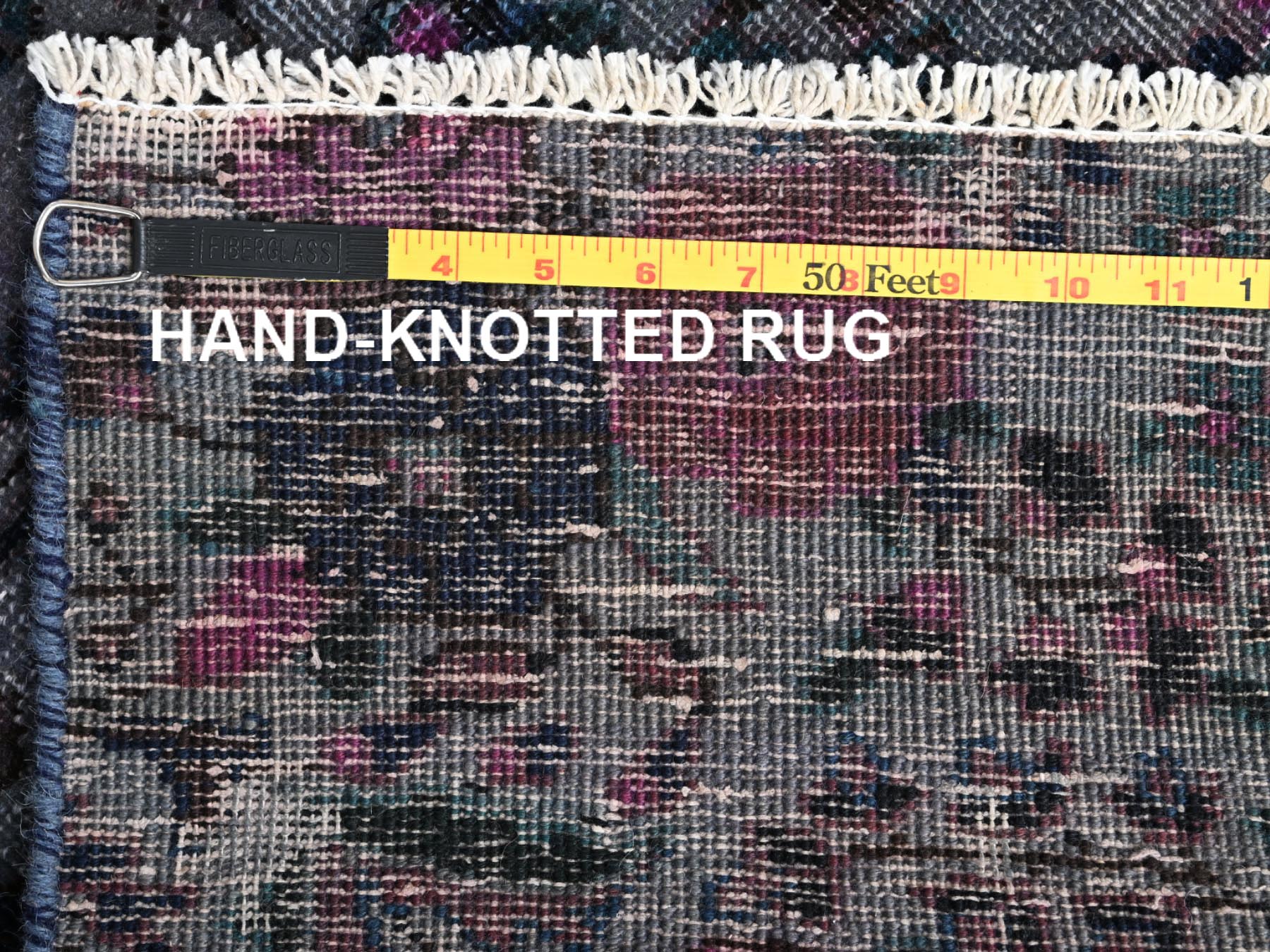 Vintage hand-knotted wool runner in Overdyed, 2'5" x 8' — SKU O01670 (view 7)