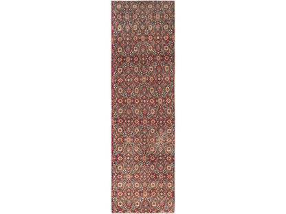 Brown 2'3" x 8'3" Vintage Hand knotted Wool Rug - Sku: O01674