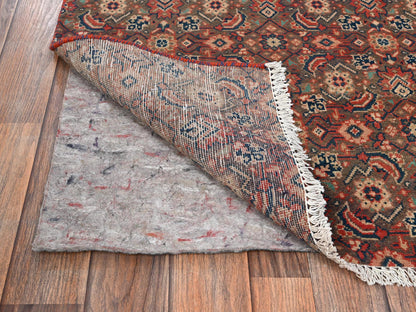 Brown 2'3" x 8'3" Vintage Hand knotted Wool Rug - Sku: O01674