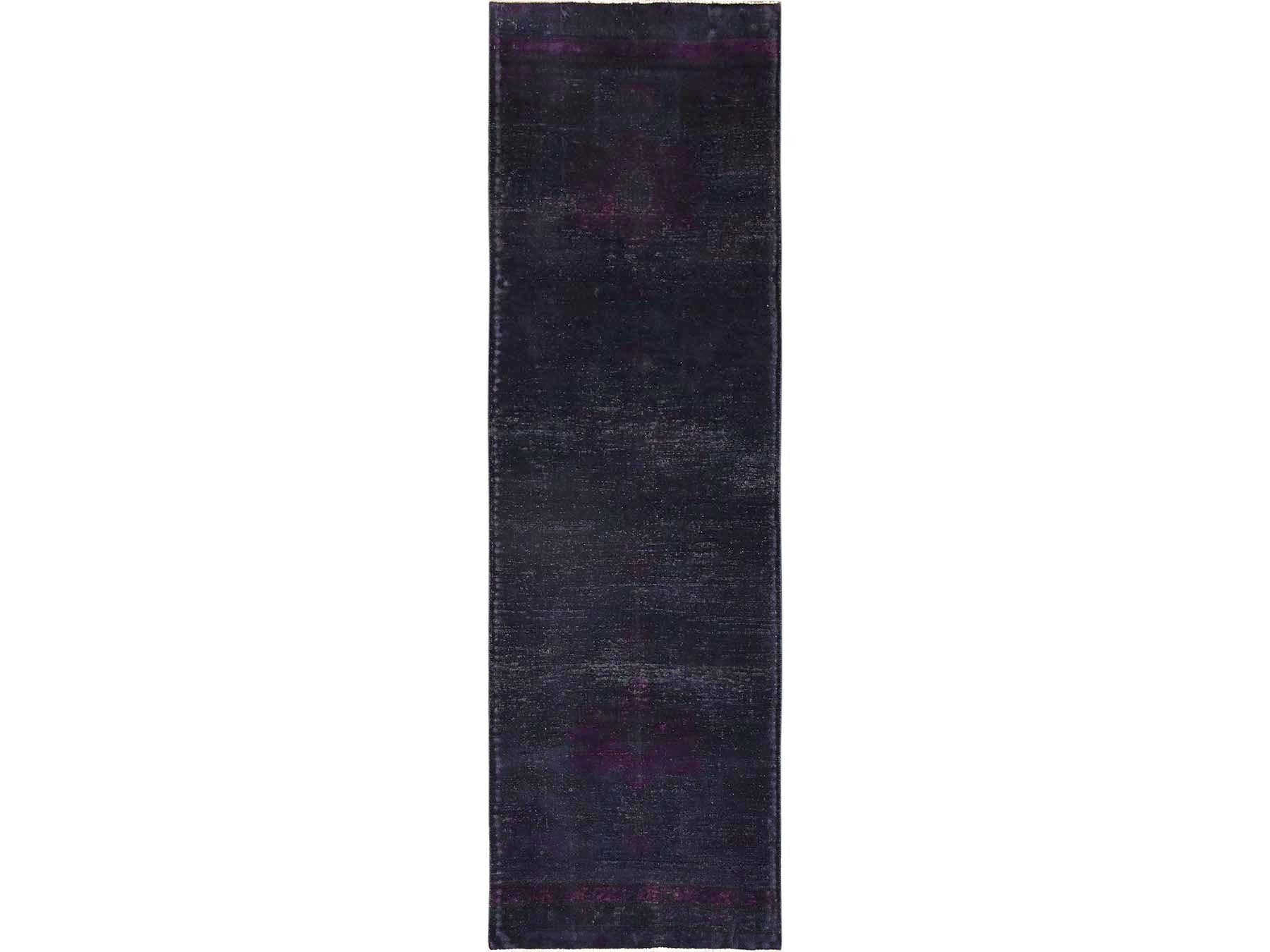Tabriz Vintage hand-knotted wool runner in Overdyed, 2'8" x 9'3" — SKU O01676