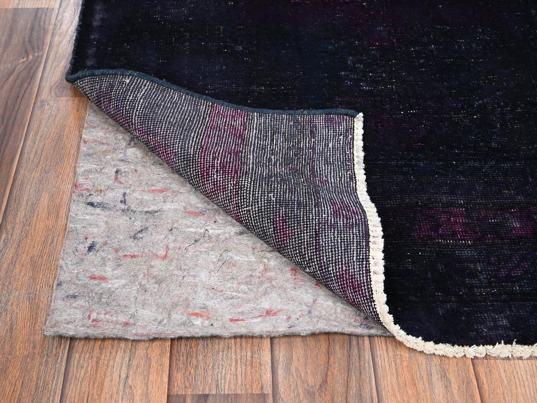 Tabriz Vintage hand-knotted wool runner in Overdyed, 2'8" x 9'3" — SKU O01676 (view 3)