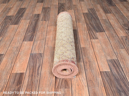 Brown 2'5" x 9'3" Vintage Hand knotted Wool Rug - Sku: O01679