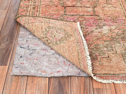 Brown 2'9" x 9'1" Vintage Hand knotted Wool Rug - Sku: O01685