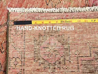 Brown 2'9" x 9'1" Vintage Hand knotted Wool Rug - Sku: O01685