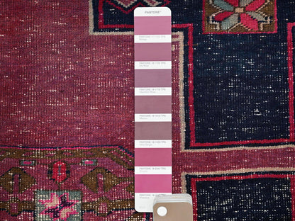 Hamadan Vintage hand-knotted wool runner in Pink, 3'1" x 8'10" — SKU O01686 (view 4)