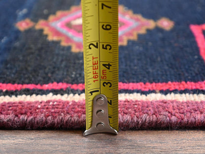 Pink 3'1" x 8'10" Vintage Hand knotted Wool Rug - Sku: O01686