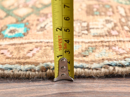 Brown 2'5" x 9'7" Vintage Hand knotted Wool Rug - Sku: O01694