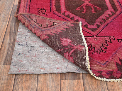 Kerman Vintage hand-knotted wool runner in Overdyed, 2'11" x 9' — SKU O01696 (view 3)
