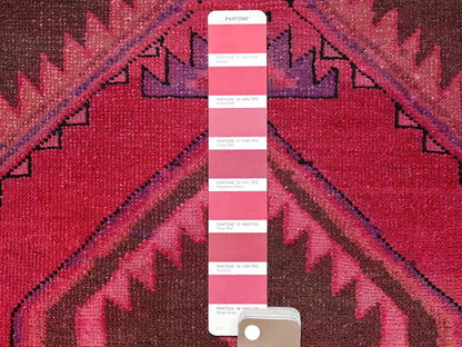 Kerman Vintage hand-knotted wool runner in Overdyed, 2'11" x 9' — SKU O01696 (view 4)
