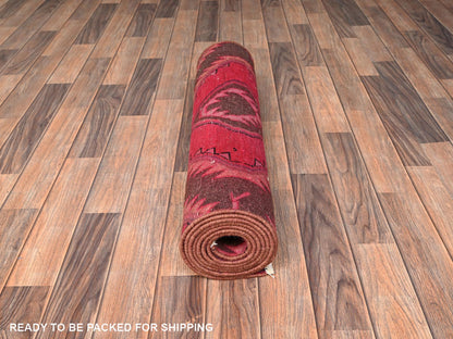 Kerman Vintage hand-knotted wool runner in Overdyed, 2'11" x 9' — SKU O01696 (view 5)