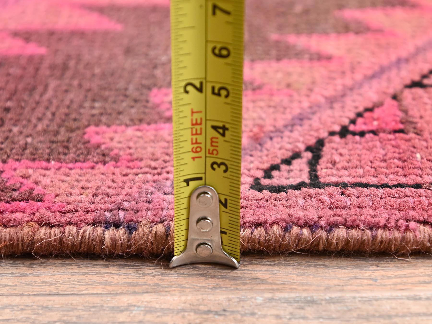 Kerman Vintage hand-knotted wool runner in Overdyed, 2'11" x 9' — SKU O01696 (view 6)