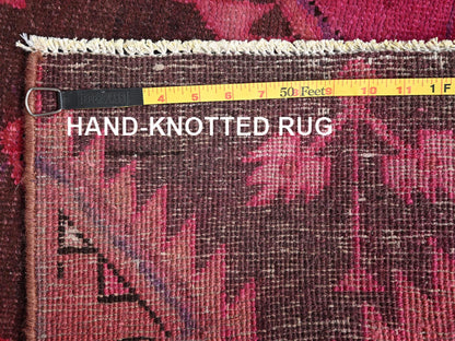 Kerman Vintage hand-knotted wool runner in Overdyed, 2'11" x 9' — SKU O01696 (view 7)